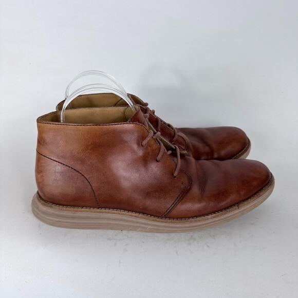 Cole Haan Lunargrand Chukka Boots Men\'s 9.5 Brown Leather Lace-Up Ankle Classic main image 7